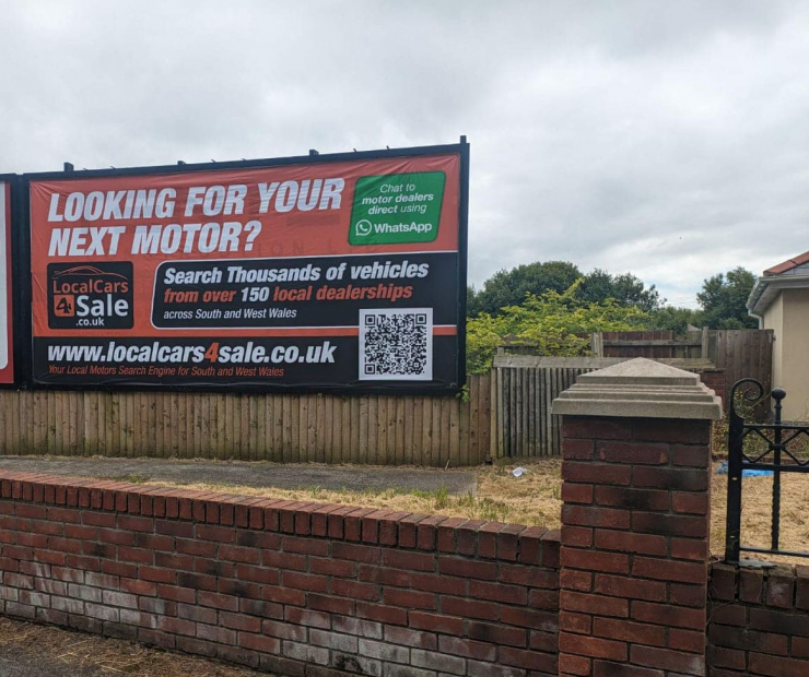 FIRST BILLBOARD GOES UP IN LLANELLI